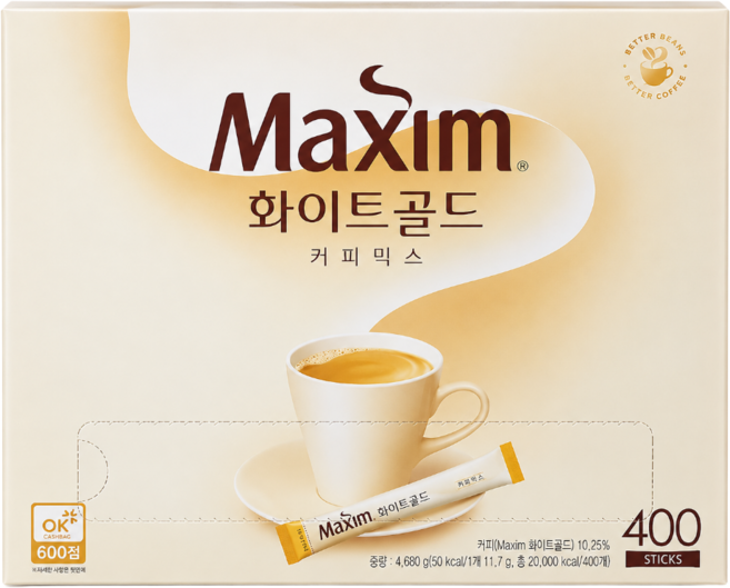 맥심 화이트골드 커피믹스 400T, 11g, 400개입, 1개