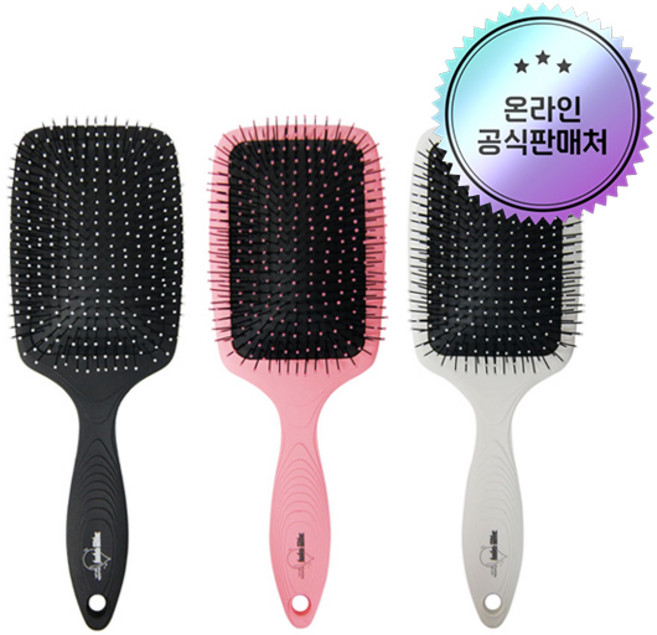 아이쉬 저즌머리 패들 헤어 브러쉬 젖은머리 쿠션브러쉬, 화이트, 1개
