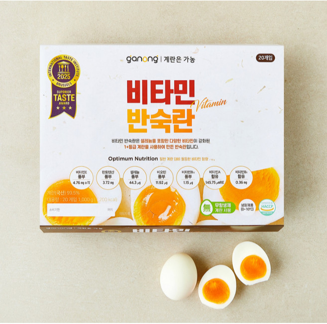 가농 비타민 반숙란 1000g, 1개, 20구