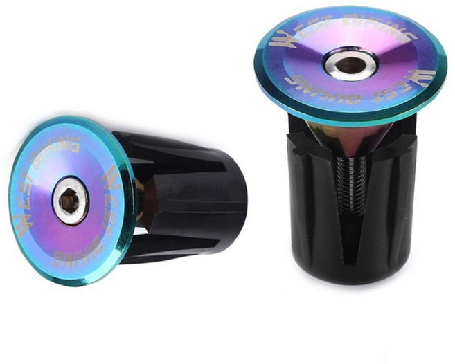 시그니처베이지 로드 자전거 바엔드 핸들 그립 캡 플러그 보호캡 마개 YPZ007, 1개, 멀티컬러