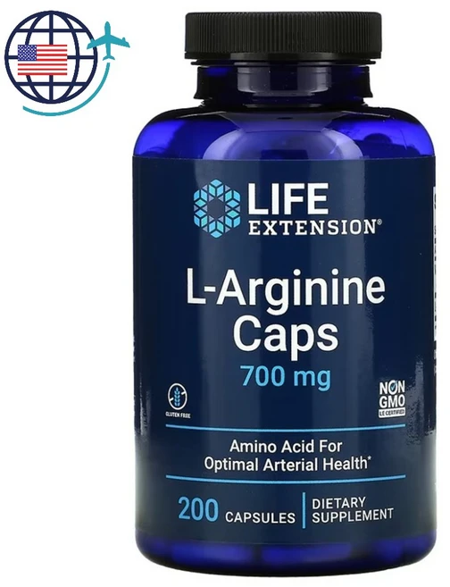 Life Extension L-Arginine 아르기닌 Caps 700mg 200정, 1개 - 쿠팡