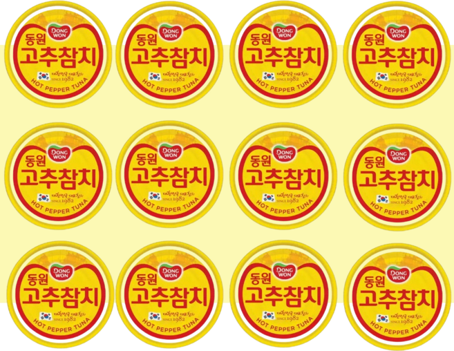 동원 고추참치 참치캔 매콤한맛 + 올림생활 향균티슈 추가 구성, 100g, 12개