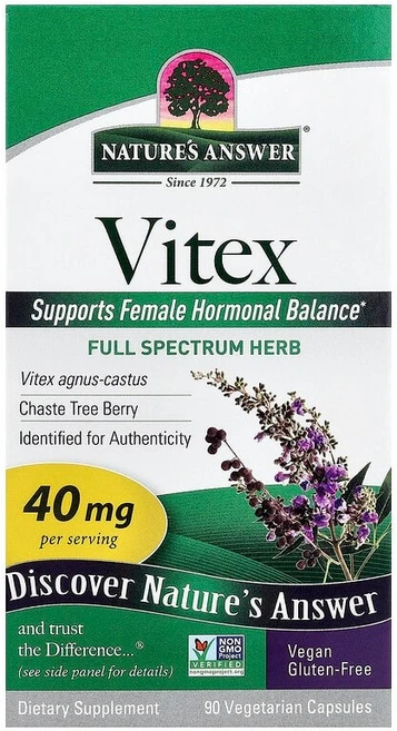 Nature's Answer Vitex 40mg 베지 캡슐 90정 Answer (네이처스 앤서), 1개 - 쿠팡