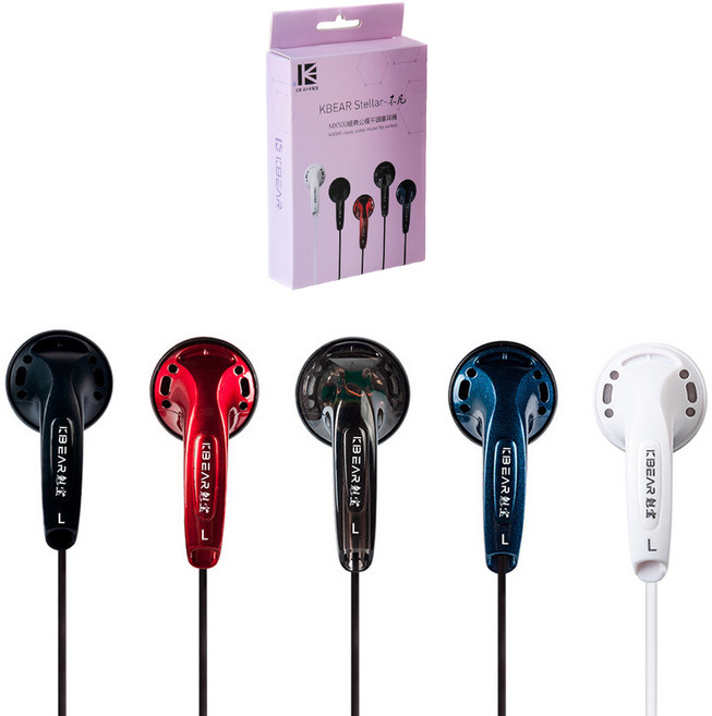 KBEAR 스텔라 오픈형 유선 이어폰 이어폼 정품, 투명블랙 J016, 1개