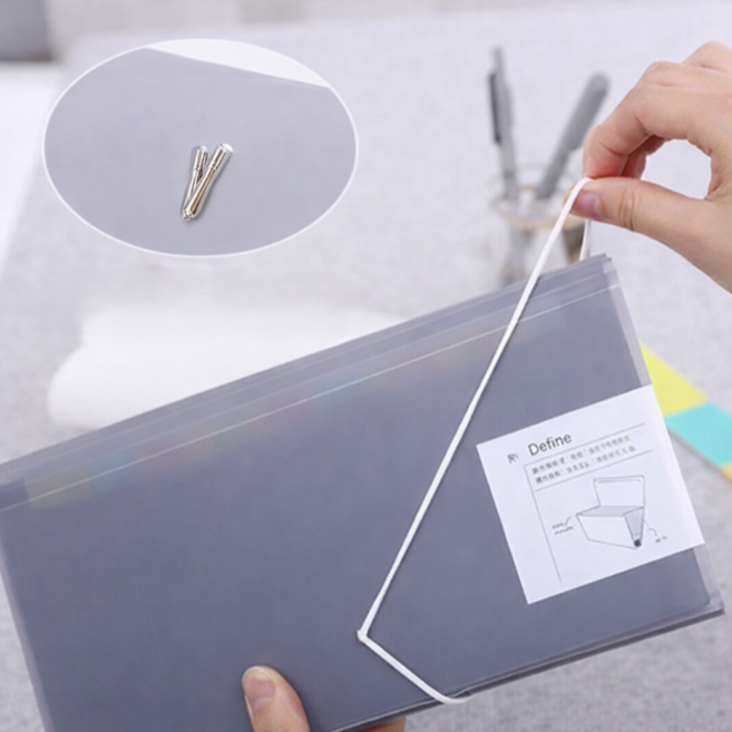 쏨콩 아코디언 13칸 청구서 보관 파일 26 x 14cm, 1개, 그레이