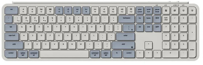 Keychron B6 Pro 無線鍵盤 2.4GHz 藍牙 有線 三模 輕巧 支援 Mac/Windows, 復古藍/英文版本