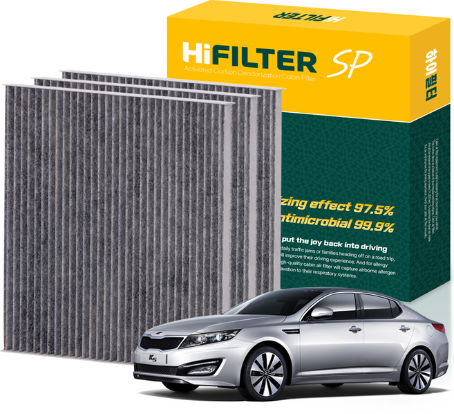 하이필터 기아 자동차 K5 활성탄 에어컨필터, 3개, K5 (TF) HI-B002