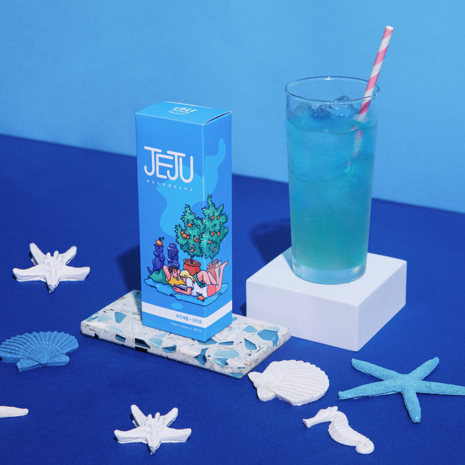 이블 액상 무알콜음료 하이볼 만들기 시럽 제주 (파인애플+모히또), 4개, 40ml