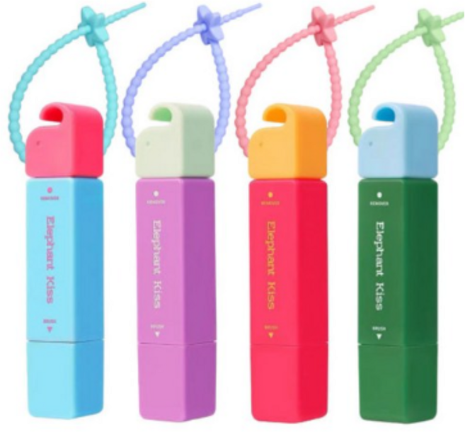 문쓰 휴대용 투웨이 스틱형 얼룩제거 펜 키링, 1개, 패럿그린