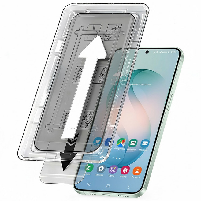 모빌앤조이 가이드 커버 사생활보호 프라이버시 강화유리 액정보호필름 2매, 1세트