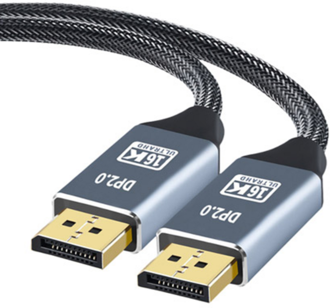 고화질 16k D P2.0 DP선 1.5M 케이블 벤큐 삼성 LG 듀얼 모니터 선 PC방 게이밍 연결 디피선 그래픽카드, 1개