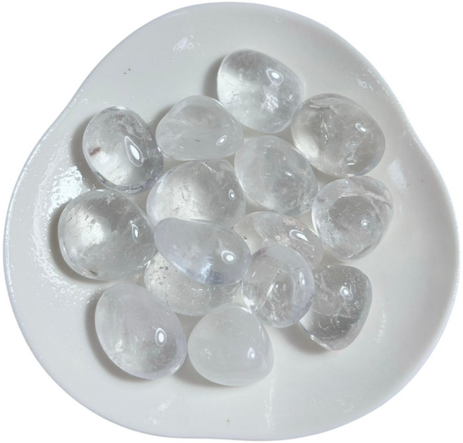 白水晶滾石~100g/單位, 白水晶滾石,100g