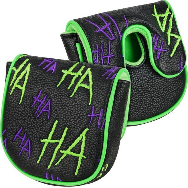 LZFAN Golf Club Head Covers Driver Fairway 하이브리드 말렛 블레이드 퍼터 프로텍터 자수 가죽 DF3 말렛 퍼터 커버 HAHA (드라이버), 골프헤드 커버 홀로그램 딥런 컬렉션 골프 클럽 헤드 드