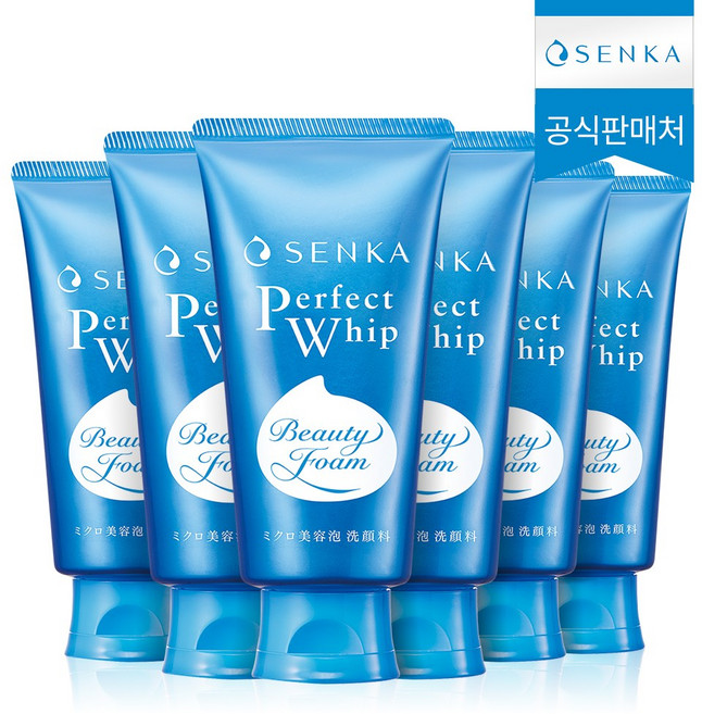 센카 퍼펙트 휩 페이셜 워시 에이 클렌징 폼, 120g, 6개