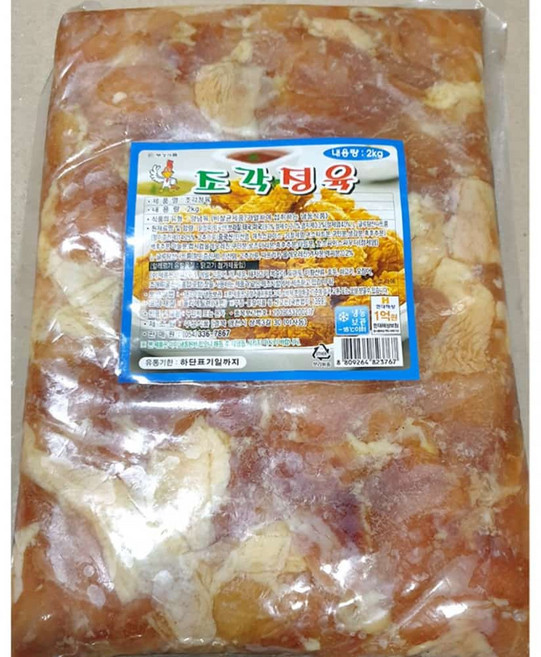 대용량 치킨용 냉동 순살 닭고기 정육 2kg 튀김용, 1개