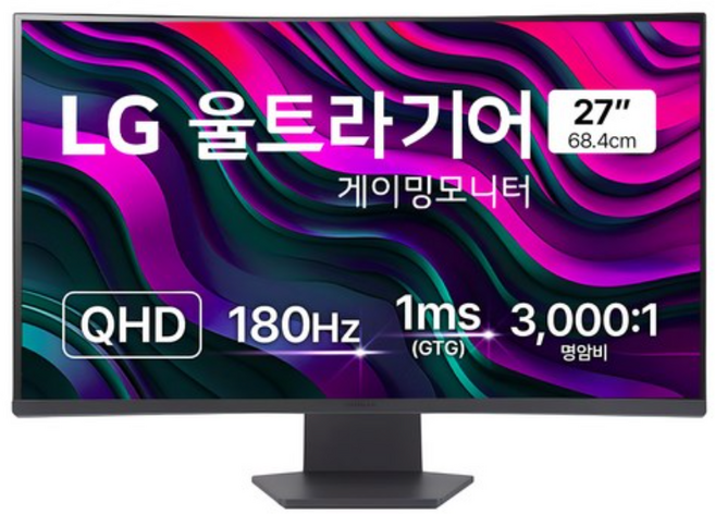 LG전자 QHD 울트라기어 게이밍 모니터, 68.4cm, 27GS60QC
