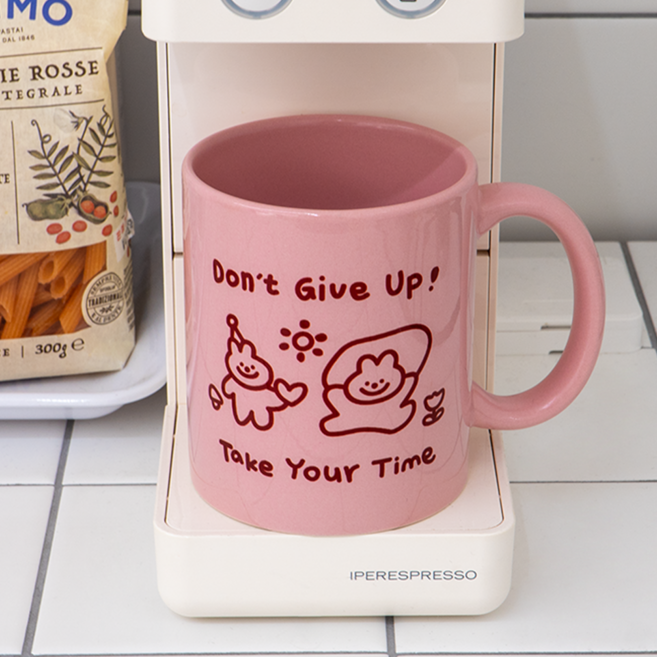 헤이루미 에브리데이 세라믹 머그컵, 1개, 핑크(돈기브업)