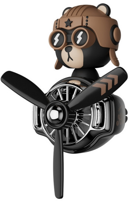 락톡마켓 흔들머리 시리즈 히키베어 캡틴빌리 프로펠러 차량용방향제 (리필3매입), 1개, 2.히키베어, 리필(아쿠아1+클래식1+레몬1)