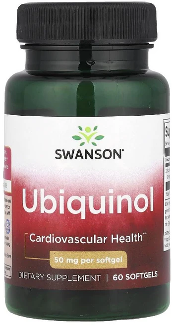 스완슨 유비퀴놀 50mg Ubiquinol 소프트젤 60정, 1개 - 쿠팡