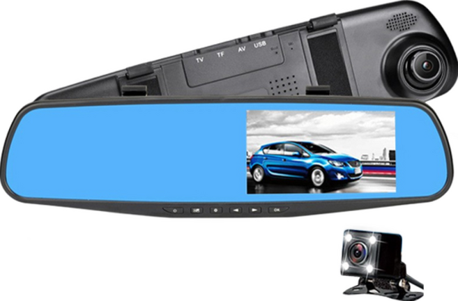 領先者 ES-15 後視鏡行車記錄器 前後雙鏡頭 停車監控 循環錄影 防眩藍光