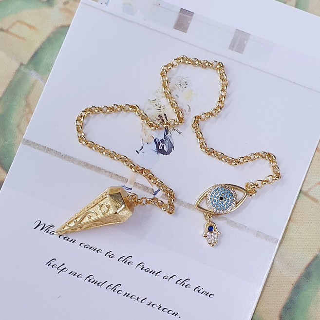 풍방 순금 도금 히란야 수맥추 기 탐사 수맥 측정기, 1개