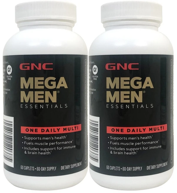 GNC 지앤씨 메가맨 MEGA MEN One Daily 60정 2병, GNC 메가맨 원데일리 남성용 멀티비타민 60정 2개, 2개 - 쿠팡