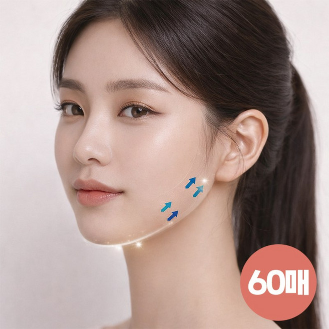 제이로이 슬림 브이핏 브이라인 턱선 리프팅 테이프 투명, 60개, 무광