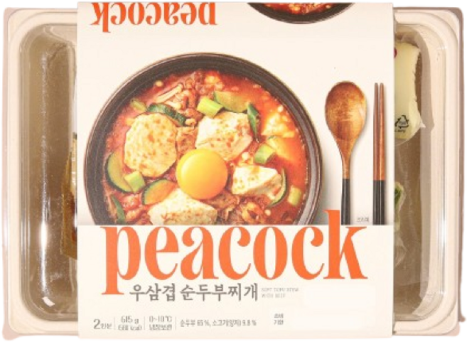피코크 우삼겹 순두부찌개615g, 1개, 615g
