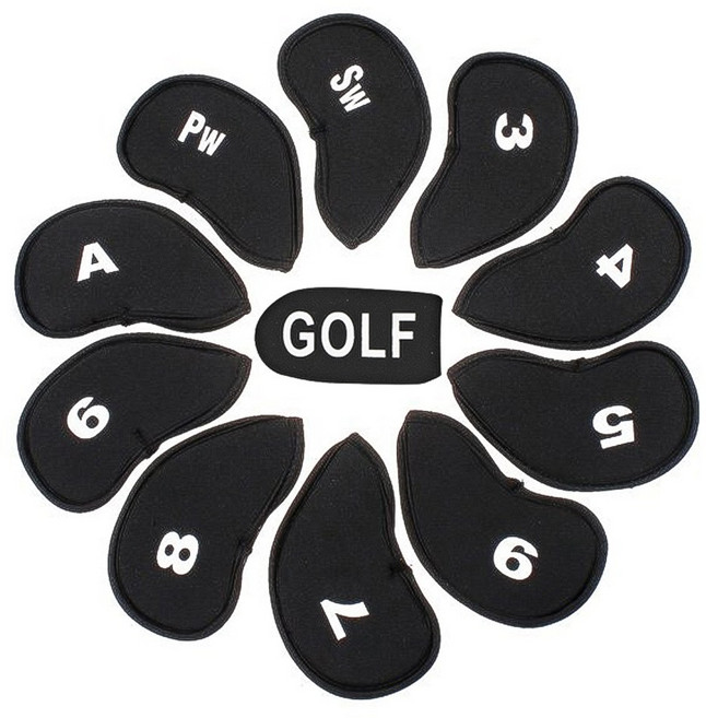 골프 아이언 헤드커버 세트 블랙 11종, golf