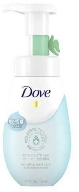 도브 센시티브 마일드 케어 크리미 거품 세안제, 150ml, 1개