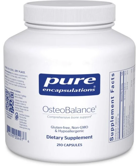 퓨어인캡슐레이션 Pure Encapsulations OsteoBalance | Hypoallergenic Supplement to Promote Calcium Absorptio, 1개, 210정 - 쿠팡