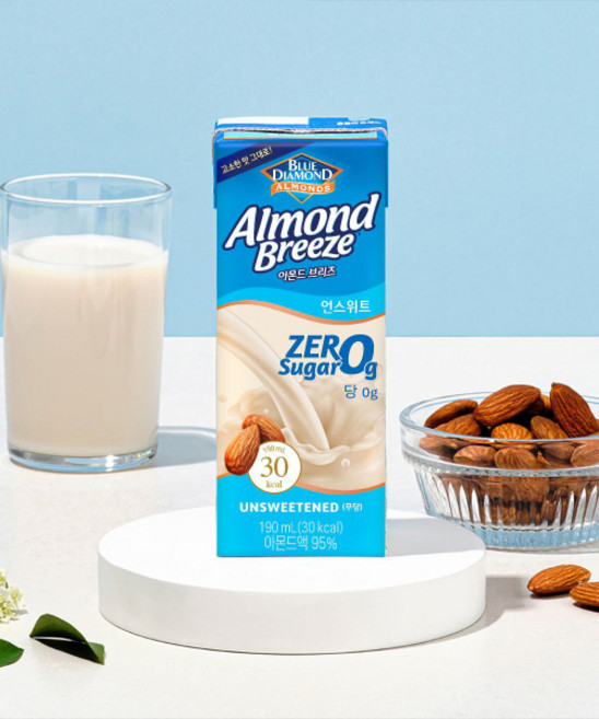 매일유업 아몬드 브리즈 언스위트 제로슈가 190ml 48팩, 24개