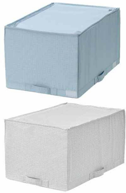 이케아 STUK 스투크 수납박스수납함정리함, 화이트그레이, 1개