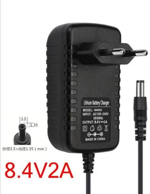 리튬 이온 레드 충전 어댑터 1 5 스트링 배터리 DC 5.5mm 또는, 03 8.4V 2A 3.5MM_02 US, 1개