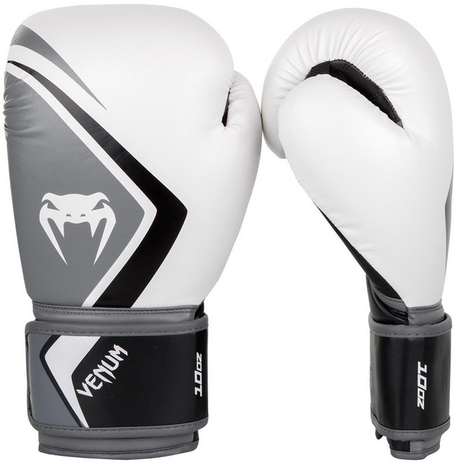 베넘 컨텐더 2.0 복싱글러브 / 권투 킥복싱 무에타이 MMA, 화이트/그레이-블랙, 1개