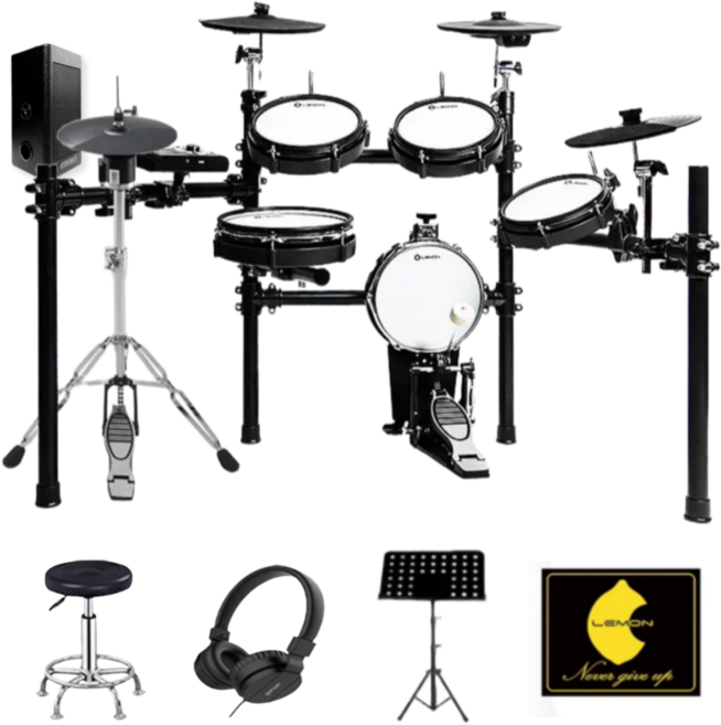 레몬악기 리얼타격감 전자드럼 스피커포함 10인치 킥드럼 올메쉬 풀세트, 1개