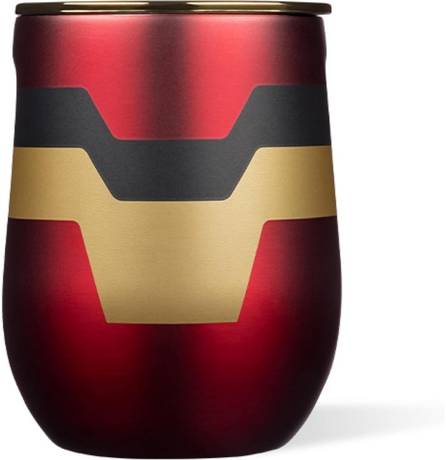 Corkcicle 마블 캐릭터 와인 텀블러 355ml 스템리스 보온보냉 컵 아이언맨, 1개, Ironman
