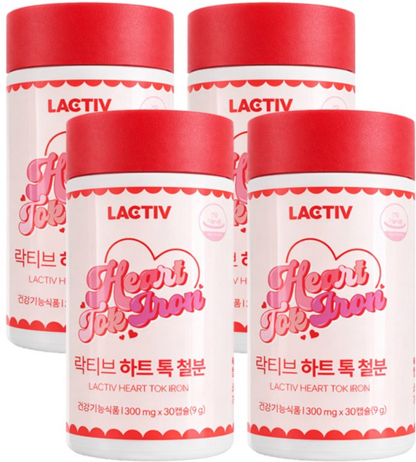 락티브 하트톡 철분, 30정, 4개