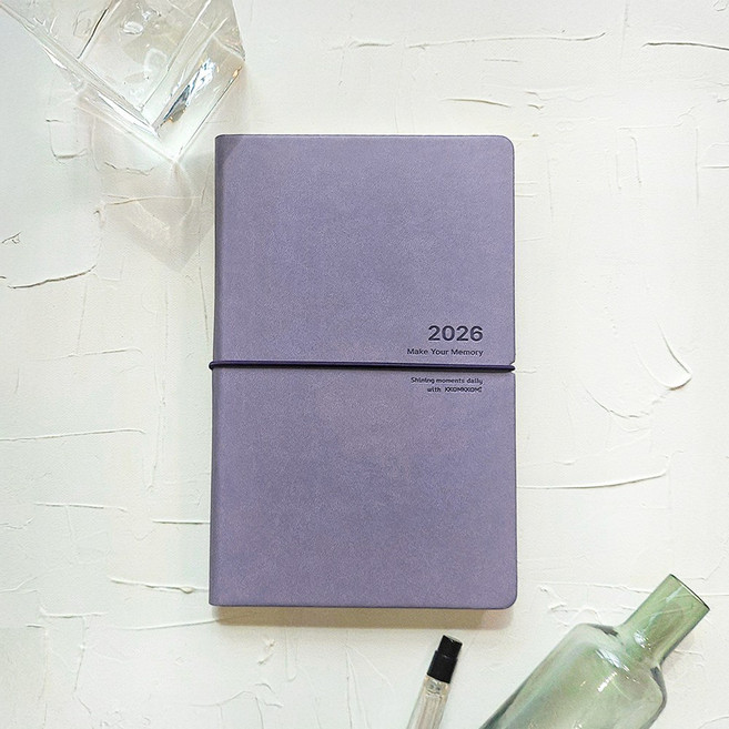 꼼꼬미 2026 모먼트 업무용 회사 가죽 A5 소량 대량 주문 제작 다이어리, 로얄 퍼플