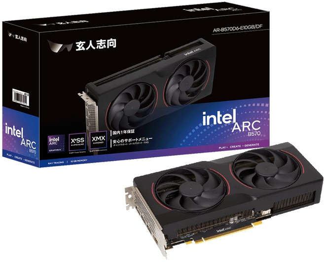 Intel Arc B570 GDDR6 10GB AR-B570D6-E10GB/DF 현인 지향 탑재 그래픽 보드 [국내 정규