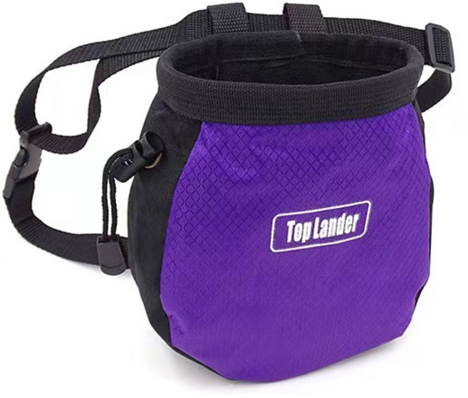 Top landerToe 클라이밍초크백 초크백 클라이밍초크백 쵸크 백 실내암벽 클라이밍 실내암벽가방, 자주색