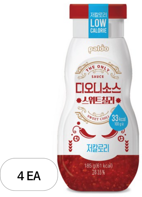 팔도 디오니소스 스위트칠리 저칼로리, 185g, 4개