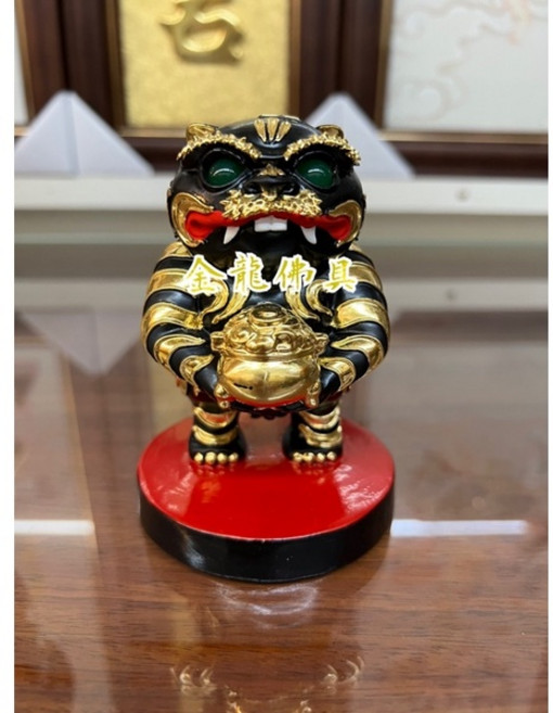 金龍佛具 3寸6金虎爺 站身聚寶盆 招財虎