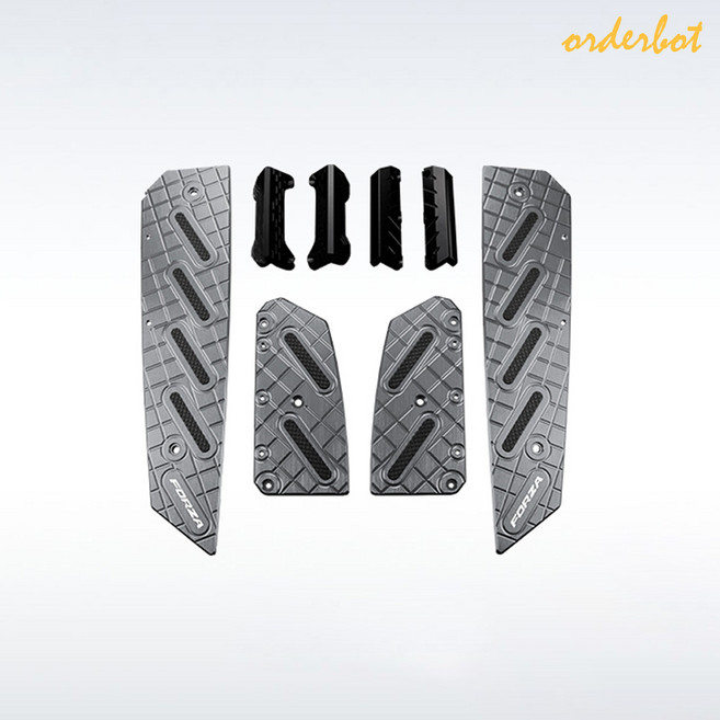 오더봇 포르자350 튜닝 발판 알루미늄 논슬립 신형 개조 forza300 모든연식, 티타늄, 1세트