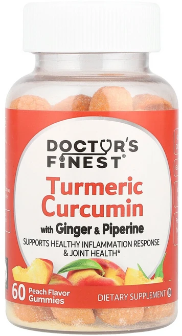 아이허브 강황 커큐민 생강 흑후추 추출물 구미젤리 60개, DFN61064, 1개, 60회분 - 쿠팡