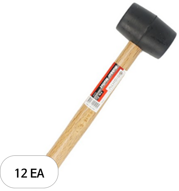 마이티 검정 고무 망치, 24116, 12개