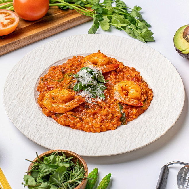 그로또 해산물 토마토 리조또 홈파티 캠핑음식 간편조리 밀키트, 1개