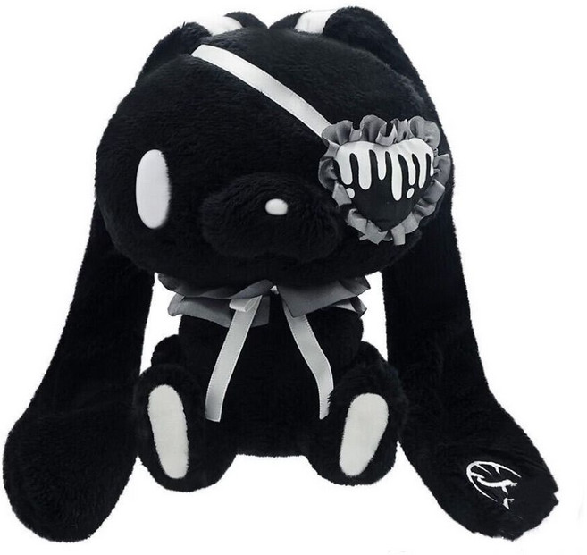 Gloomy Bear 긴귀 토끼 캐릭터 인형 폭신폭신 컬렉션용 필수템 귀여운 집콕템 선물추천, 1개, 블랙, 15cm