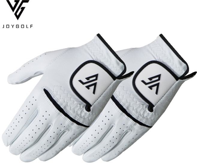 조이골프 양피 왼손 남성 여성 골프 장갑, 2개, 화이트