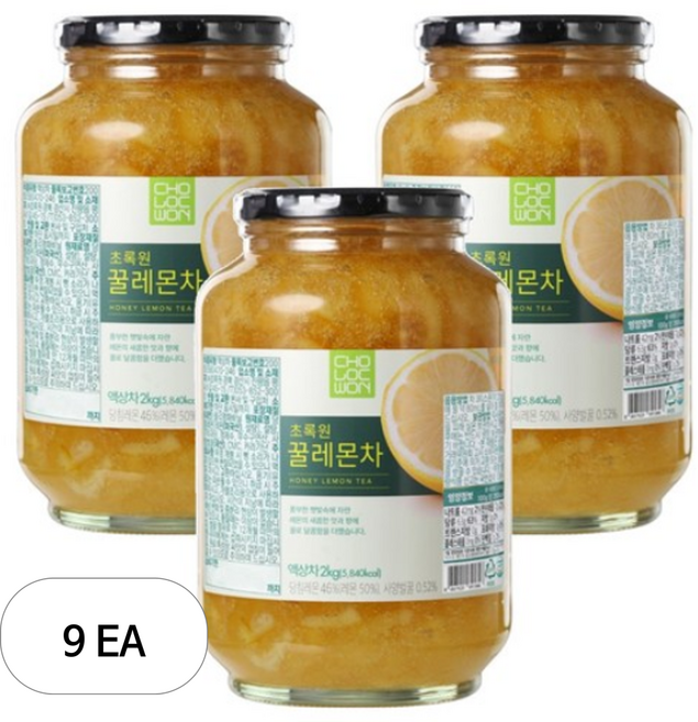 초록원 꿀레몬차, 2kg, 1개입, 9개